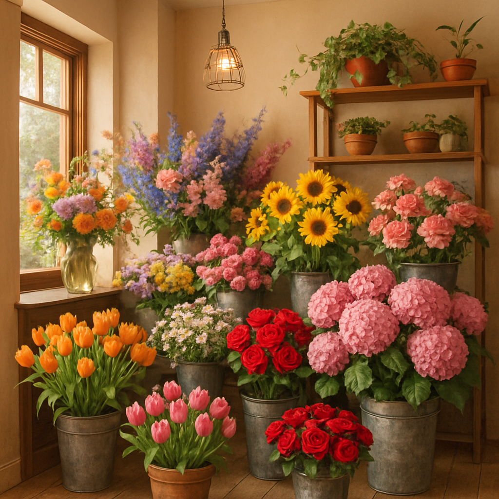 Beautiful flower shop interior